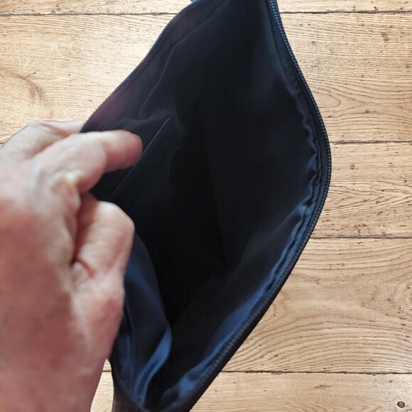 Express Chevron Beaded Herringbone Blue Shoulder Bag - Picture 3 of 4